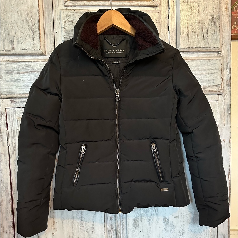 Maison Scotch Down Puffer Jacket, petite, GUC